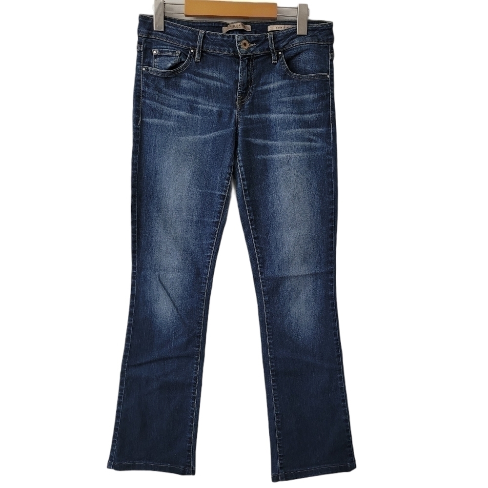 𝅺MID Rise Dark Boot Cut Stretch Denim Jeans Size W27 / L30 Guess LA